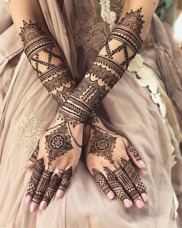 Bridal Full Hand Mehndi Design